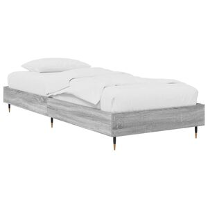 vidaXL Sengestel Gr&aring; Sonoma 80 x 200 cm Konstrueret tr&aelig;
