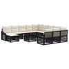 vidaXL Havesofa S&aelig;t 13 stk. Sort polyrattan