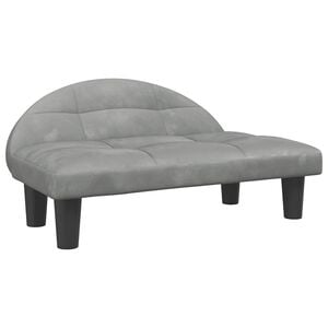 vidaXL hundeseng 70x52x30 cm velour lysegr&aring;