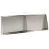 vidaXL St&oslash;ttemur 2 stk. 60 x 12 x 40 cm Rustfrit st&aring;l S&oslash;lv