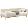 vidaXL Hj&oslash;rnesengramme med Madras 2 stk. Creme 100 x 200 cm Stof