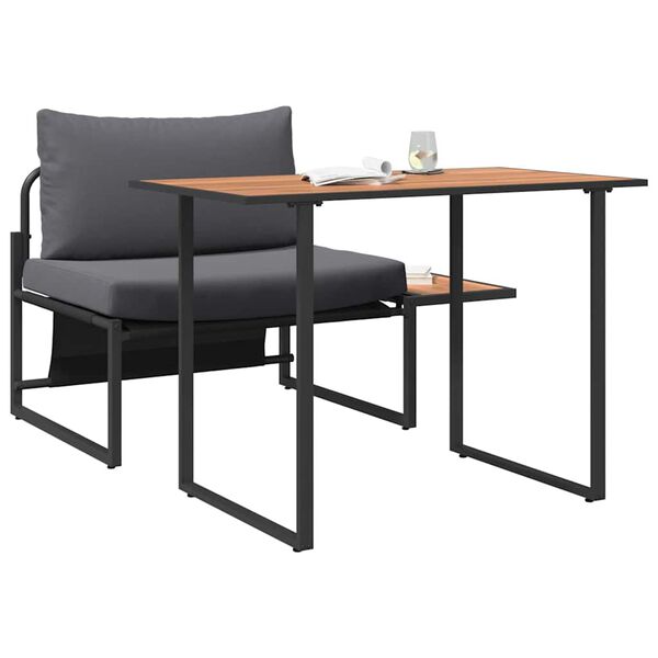 vidaXL Udend&oslash;rs St&aring;l Siddepladser 2 pcs Antracit St&aring;l