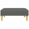 vidaXL 2-personers sovesofa med fodskammel stof mørkegrå