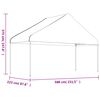vidaXL pavillon med tag 13,38x5,88x3,75 m polyethylen hvid
