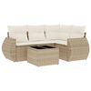 vidaXL sofas&aelig;t til haven 5 dele med hynder polyrattan beige
