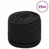 vidaXL tovv&aelig;rk til b&aring;d 16 mm 25 m polypropylen sort