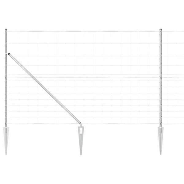 vidaXL Hegnsp&aelig;l Galvaniseret 50 x 1,5 m St&aring;l