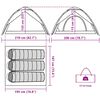 vidaXL 3-personers campingtelt kuppel quick-release mørklægning hvid