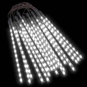 vidaXL meteorlys 8 stk. 30 cm 192 LED'er indend&oslash;rs/udend&oslash;rs kold hvid