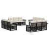 vidaXL Havesofa S&aelig;t 12 stk. Sort polyrattan