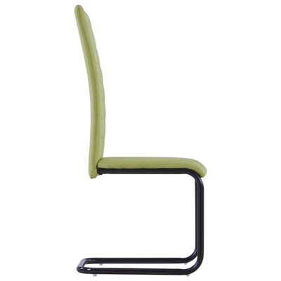 vidaXL spisebordsstole med cantilever 2 stk. stof grøn