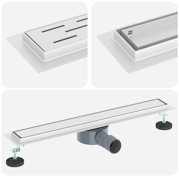 vidaXL Bruserafl&oslash;b 2-i-1 med 360&deg; Siphon S&oslash;lv 60 cm Rustfrit St&aring;l 304