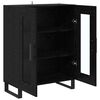 vidaXL Sideboard Sort eg 69,5 x 34 x 90 cm Konstrueret tr&aelig;