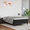 vidaXL springmadras med pocketfjedre medium 120x200x20 cm kunstl&aelig;der sort