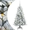vidaXL Kunstigt Hinged Juletr&aelig; med 150 LED'er Hvid 120 cm PE og PVC