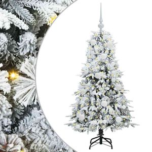 vidaXL Kunstigt Hinged Juletr&aelig; med 150 LED'er Hvid 120 cm PE og PVC