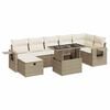 vidaXL sofas&aelig;t til haven 8 dele med hynder polyrattan beige
