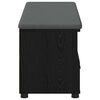vidaXL Hallb&aelig;nk Sort eg 100 x 38 x 46 cm Partikelplade og Polsterstof