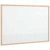 vidaXL magnetisk whiteboardtavle med ramme i massivt fyrretr&aelig; 80x55 cm