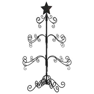vidaXL dekorativt juletræ 90 cm metal sort
