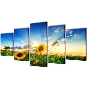 vidaXL kanvasbilleds&aelig;t solsikke 200 x 100 cm