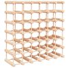 vidaXL vinreol til 42 flasker 68,5x23x68,5 cm massivt fyrretr&aelig;