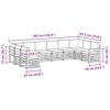 vidaXL Sektionalsofa s&aelig;t 10 pcs Naturlig og Beige Massivt Akacietr&aelig;