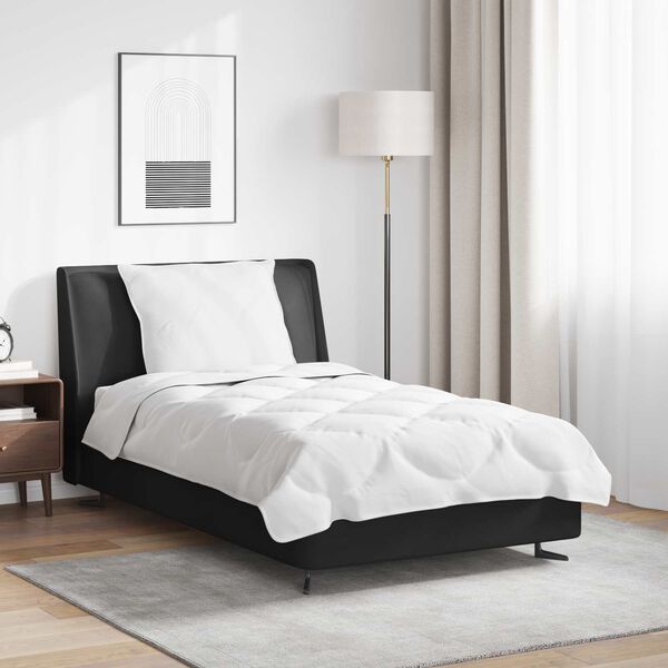 vidaXL Dynebetr&aelig;k S&aelig;t med pude 2 pcs Hvid Mikrofiber