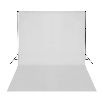 vidaXL fotobaggrund i bomuld hvid 500 x 300 cm