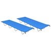 vidaXL campingsenge 2 stk.180x60x19 cm oxfordstof og st&aring;l bl&aring;