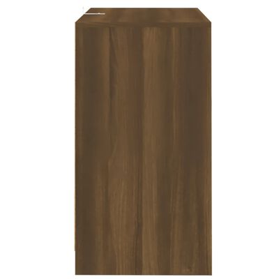 vidaXL skænk 70x41x75 cm spånplade brun egetræsfarve