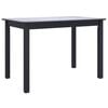 vidaXL spisebord 114 x 71 x 75 cm massivt gummitr&aelig; sort
