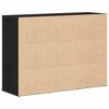 vidaXL skænk 91x29,5x65 cm konstrueret træ sort egetræsfarve