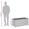 vidaXL opbevaringsboks til haven 190 l polyrattan beige