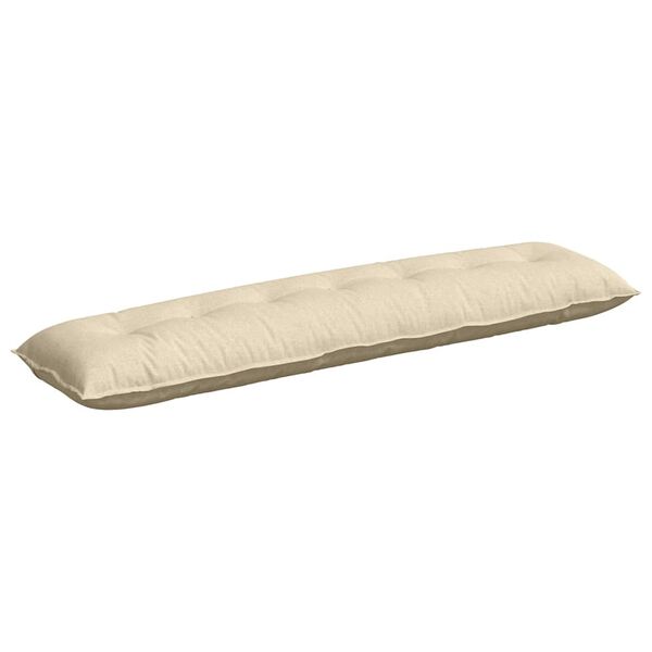 vidaXL Rygpude Creme 200 x 19 x 50 cm Stof