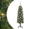 vidaXL Kunstigt juletr&aelig; med LED-lys Gr&oslash;n 120 cm PVC og plastik