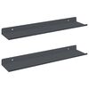 vidaXL Sv&aelig;vende hylde 2 pcs Antracit 40 x 8,5 x 2,5 cm St&aring;l