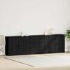 vidaXL Sideboard med skuffe Sort eg 240 x 33 x 70 cm Konstrueret tr&aelig;
