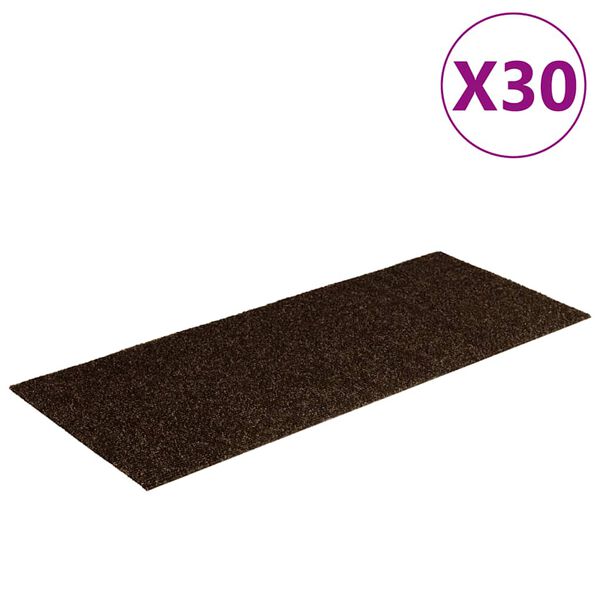 vidaXL trappem&aring;tter selvkl&aelig;bende 30 stk. 60x25 cm brune rektangul&aelig;re