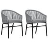vidaXL havestole 2 stk. PVC rattan antracitgr&aring;
