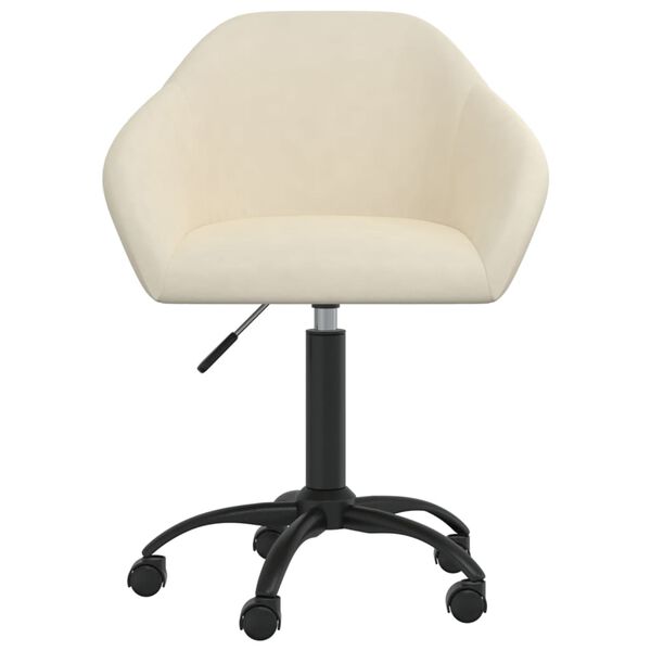 vidaXL drejelige spisebordsstole 2 stk. fl&oslash;jl cremefarvet