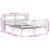 vidaXL sengeramme med sengegavl 140x200 cm massivt fyrretræ hvid