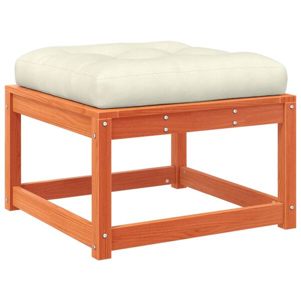 vidaXL sofas&aelig;t til haven 6 dele med hynder massivt fyr gyldenbrun