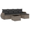 vidaXL sofas&aelig;t til haven 6 dele med hynder polyrattan gr&aring;