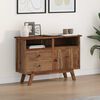 vidaXL Sideboard Naturfarvet 100 x 30 x 68 cm Massiv Teaktr&aelig;