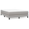 vidaXL Boxspring sengeramme 140x200 cm stof lysegr&aring;