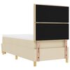 vidaXL Box spring seng med madras Creme 90 x 190 cm Stof