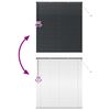 vidaXL Persienner med gardiner Sort 175 x 160 cm Aluminium
