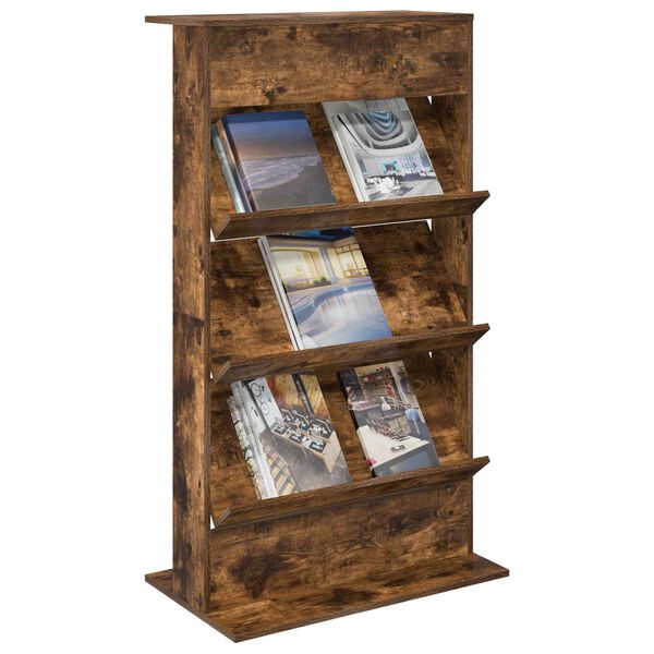 vidaXL Magasin Rack R&oslash;get eg 70 x 41 x 126 cm Konstrueret tr&aelig;