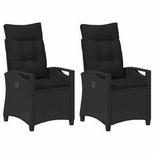 vidaXL Have Stol 2 stk. Sort St&aring;l og Polyester